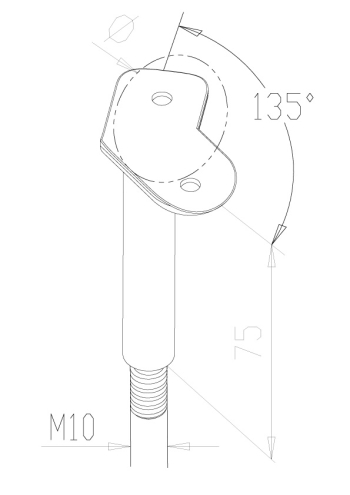 135 Deg Stems & Saddles - Model 0210 CAD Drawing